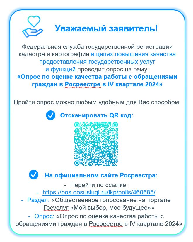 Опрос по оценке качества работы с обращениями граждан в Росреестре в IV квартале 202.